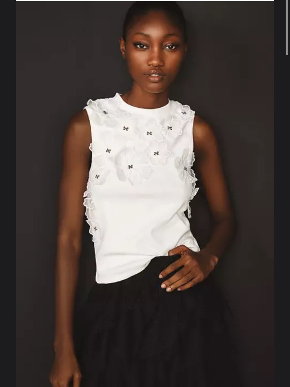 Anthropology floral sleeveless top